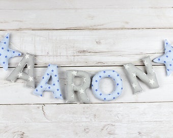 Fabric letters Garland baby personalized birthday gift