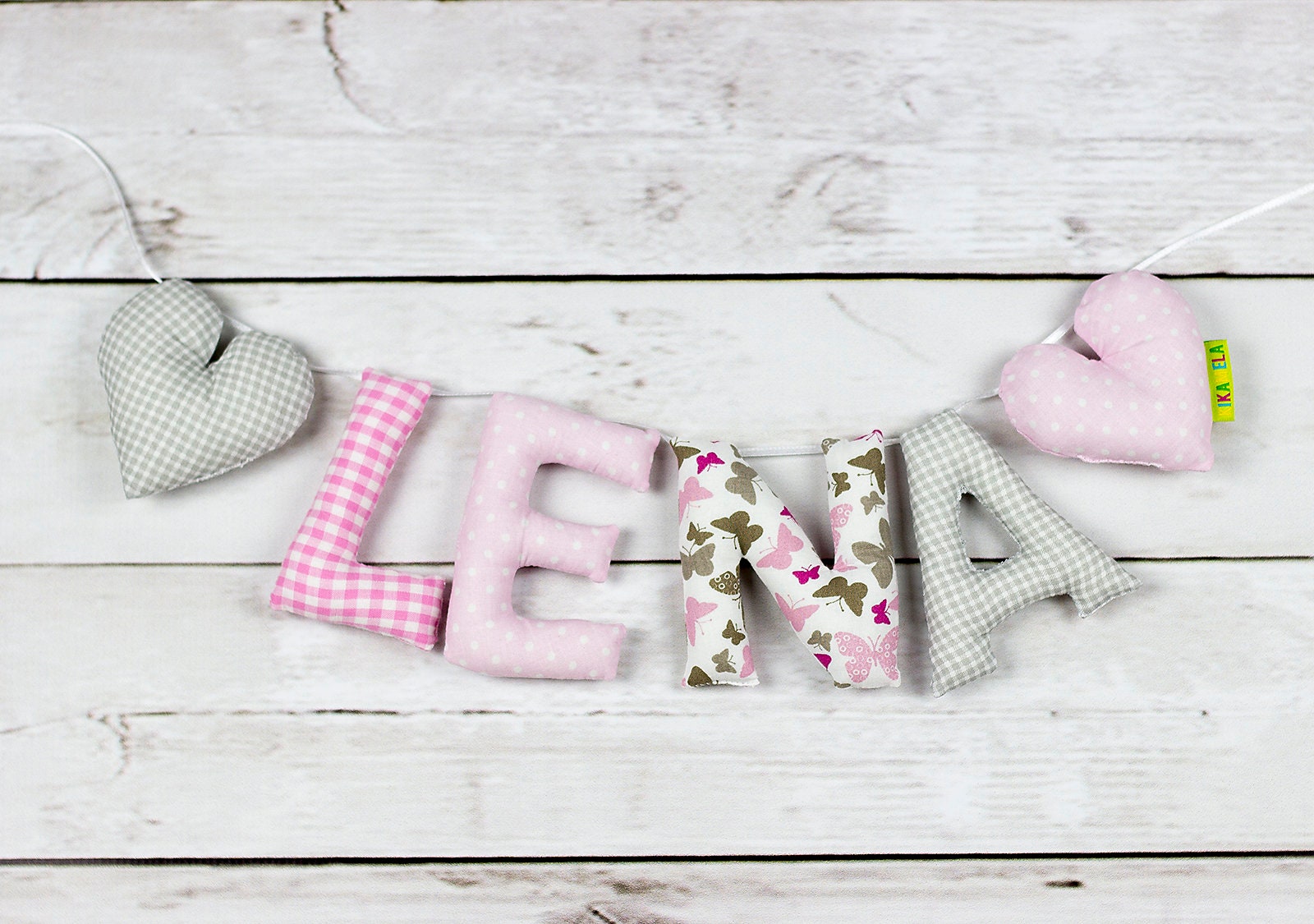 Fabric letters Garland baby personalized birthday gift