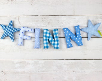 Fabric letters Garland baby personalized birthday gift