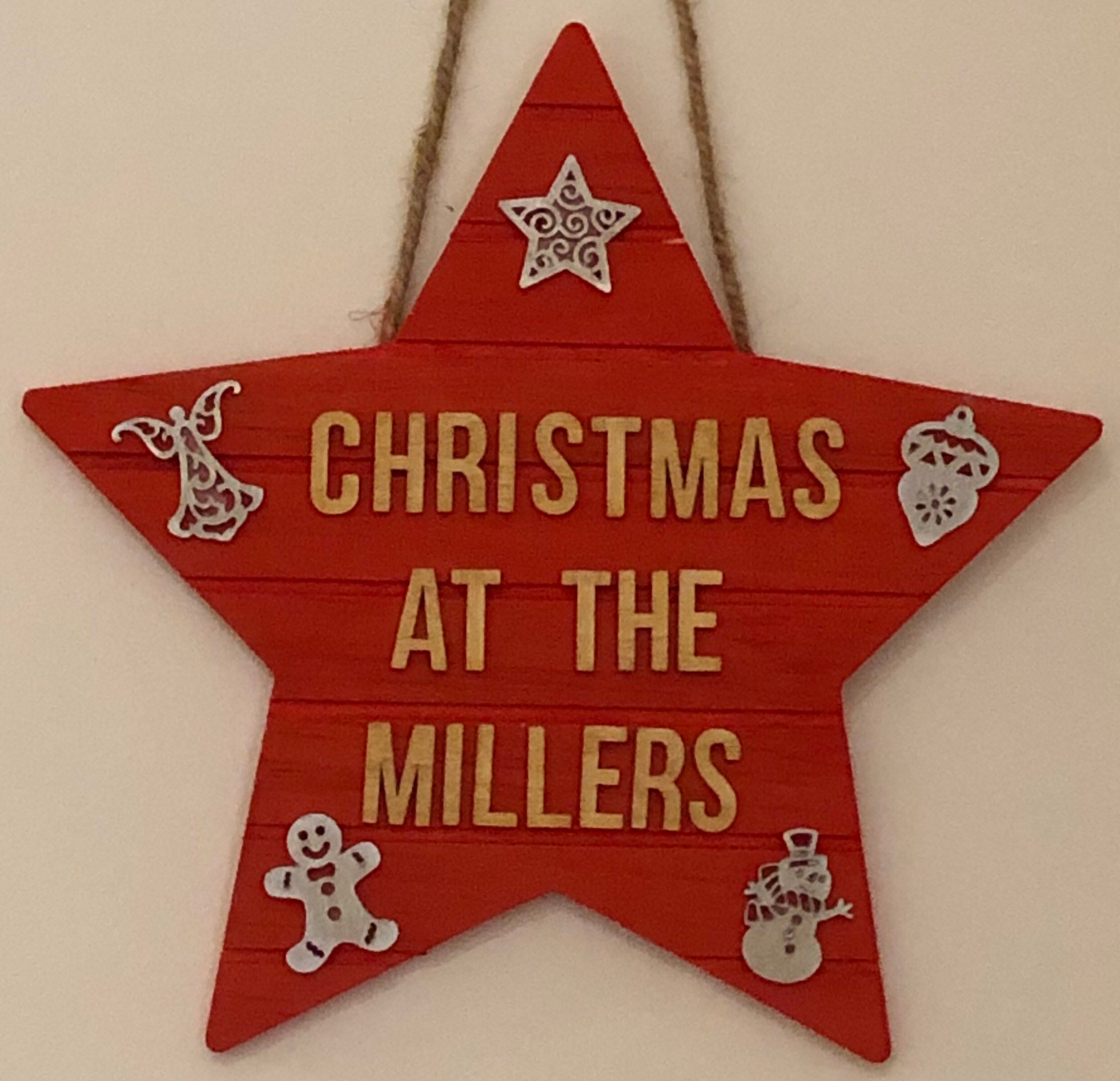 Personalised Christmas Wooden Plaque Etsy UK