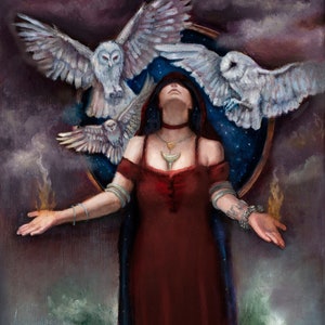 Medea-Hekate-Hecate Fine Art Print-Dark Goddess-Dark Art-Greek Mythology-Pagan-Witch-Witchcraft-Altar