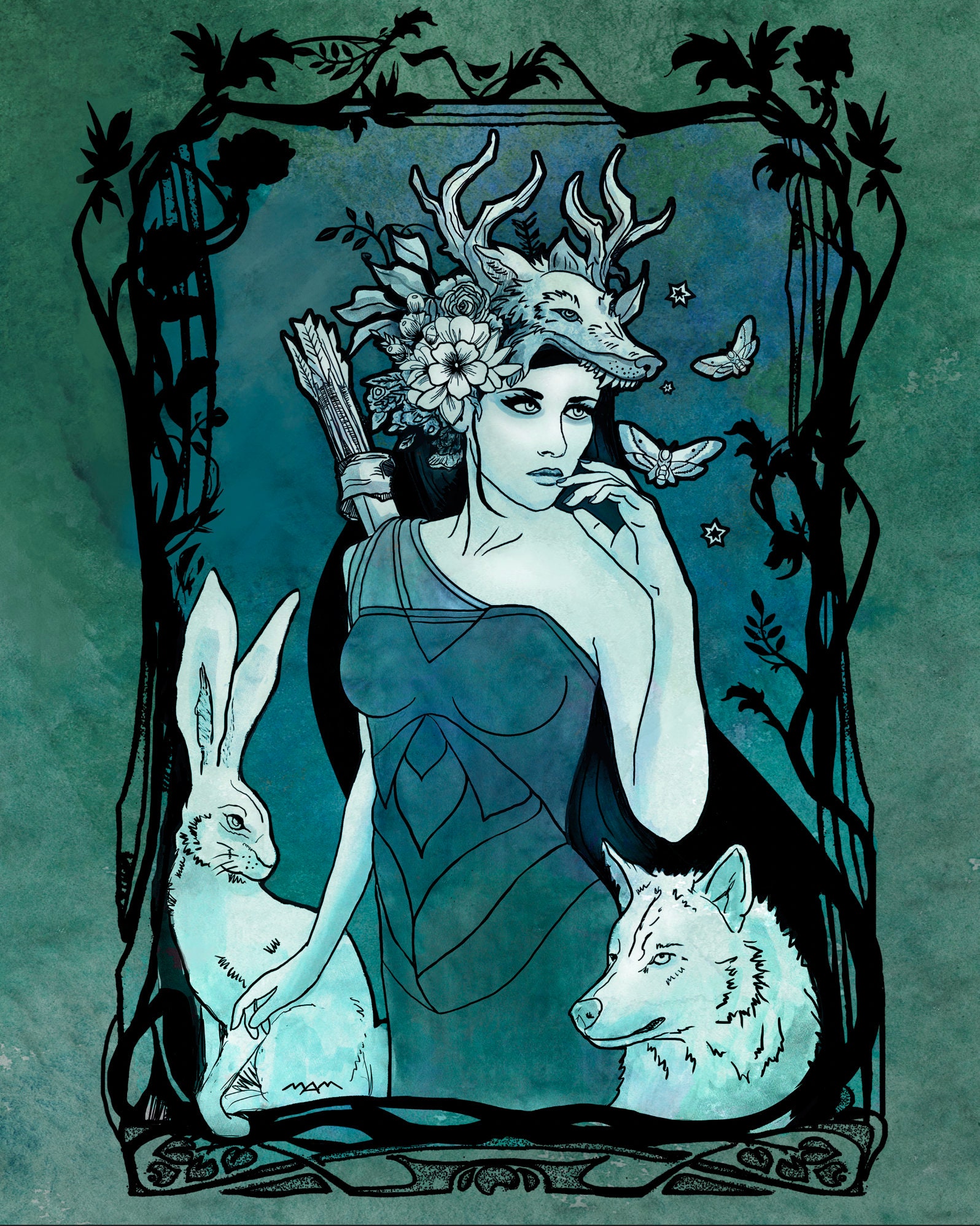 Artemis | Greek Mythology Character Design | Artist Drawing Process -  YouTube