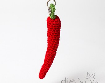 Keychain Chili crocheted crochet