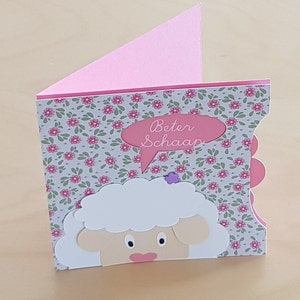Tarjeta Sheep Turn para el corte y silueta Brother Scan N - FCM - SVG - Studio