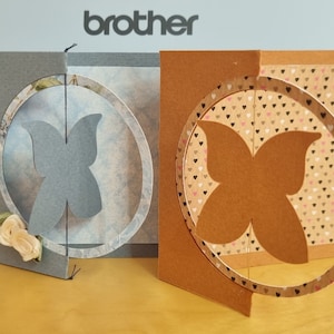 Butterfly spider card for the Brother Scan N cut and Silhouette - FCM - SVG - Studio