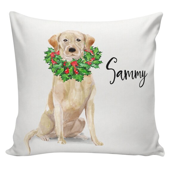 yellow lab pillow