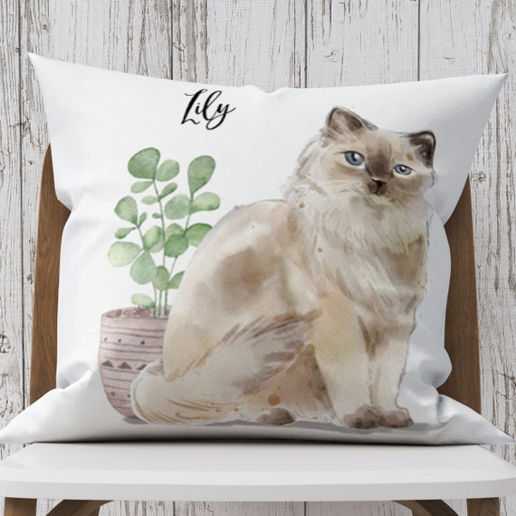Ragdoll Cat Gift for Cat Owner Cat Pillow Cover Custom Cat Etsy
