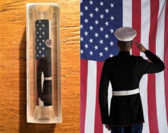 Saluting Marine Pen Blank #016