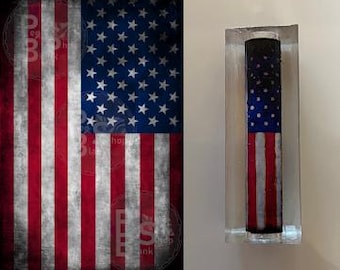 Distressed American Flag Pen Blank #010