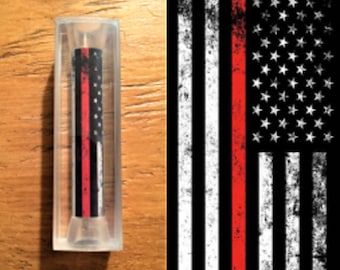 Thin Red Line Flag Pen Blank #086