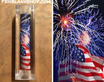United States Flag/Fireworks Pen Blank #022