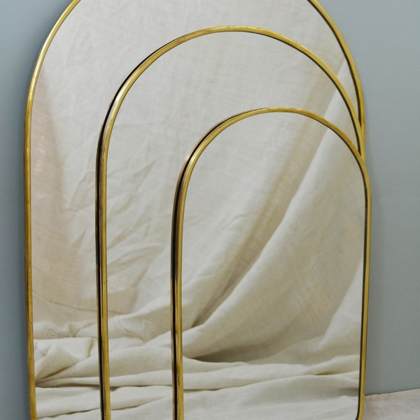 Gold brass mirror arch fine edges 3 sizes available (L-XL-XXL)