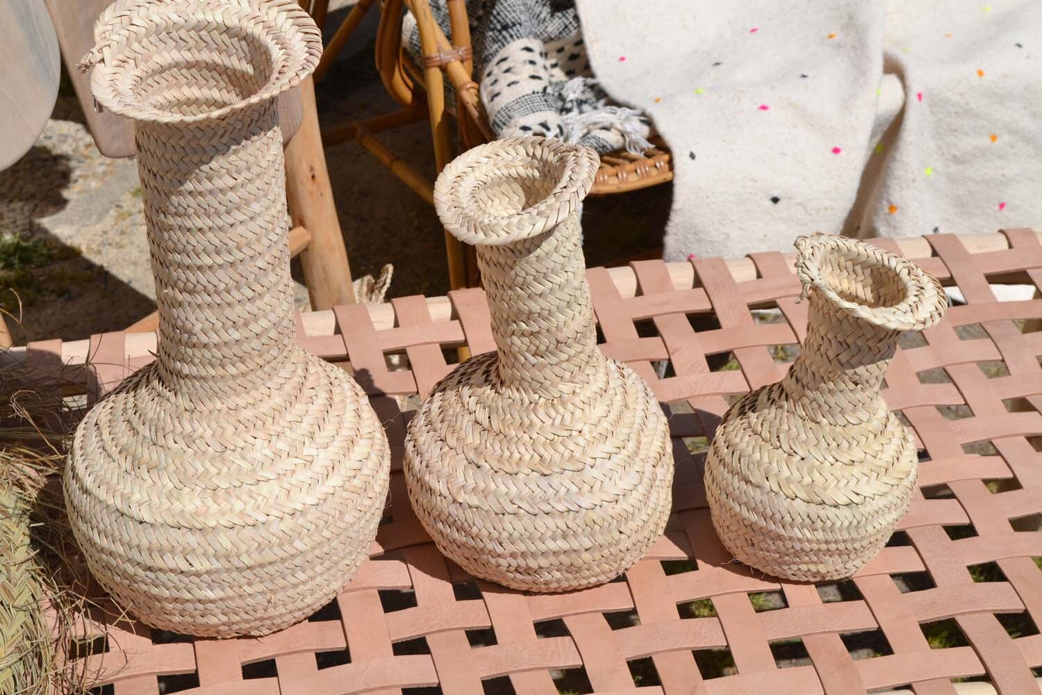 Vase en Feuilles de Palmier