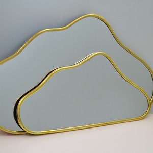 Golden mirror brass cloud thin edges 2 sizes available (M-L)