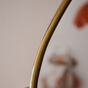 Golden brass mirror ovoid/trapezium thin edges 3 sizes available L-XL-XXL image 5