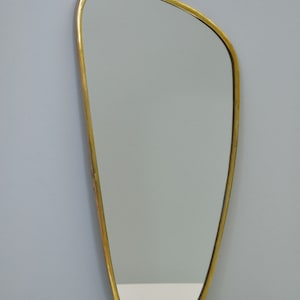 Miroir doré laiton ovoïde/trapèze bords fins 3 tailles disponibles L-XL-XXL image 3