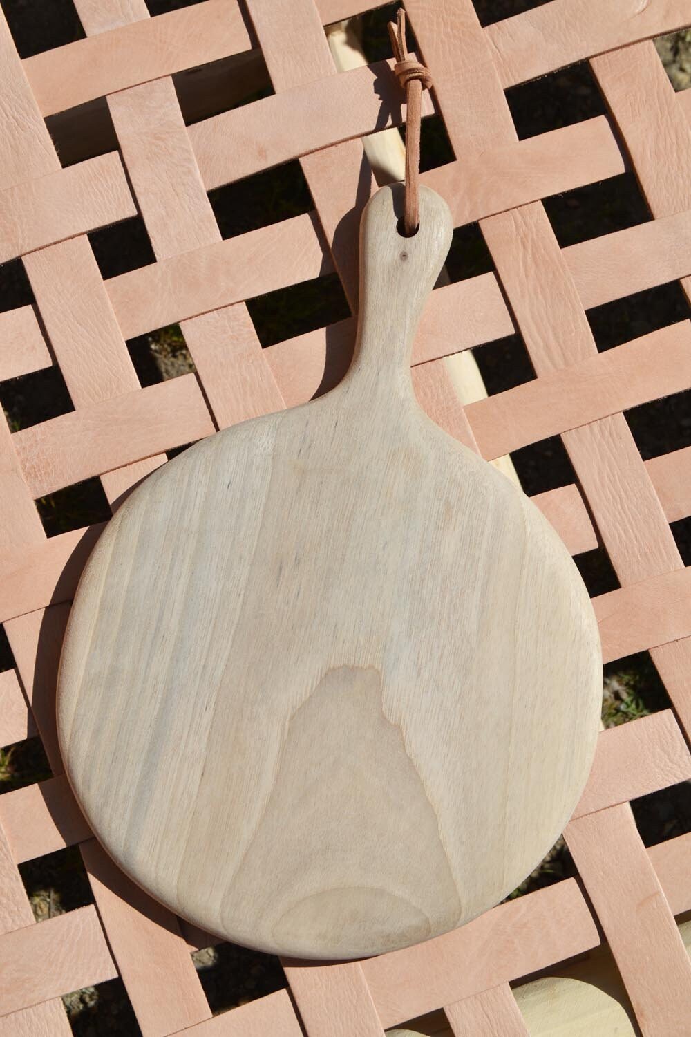 Planche à Découper en Bois de Noyer Forme Ronde