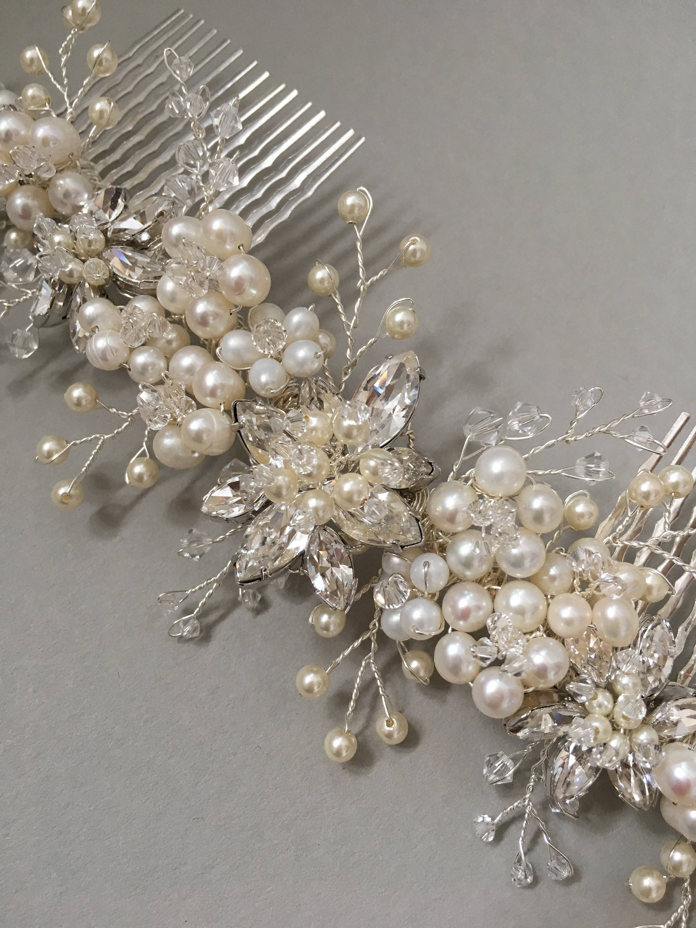 NEW DESIGN BY CONCEPTION women\'s crystals and freshwater pearls headpiece in ros Amazon.com: Oriamour Wedding Headband Bridal Headpiece  main image 4