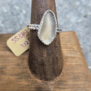 sterling silver sea glass ring