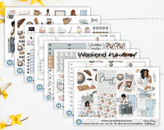 Cheat Day | Planner Stickers | Single Sheets or 8 Page Full Kit