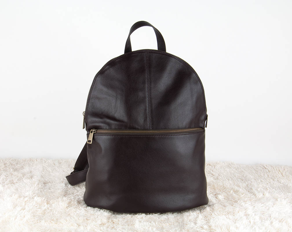 etsy leather backpack purse