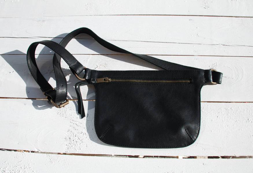 soft leather fanny pack