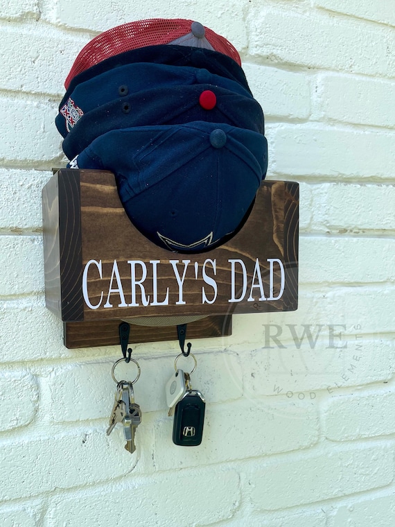 Custom Hat Holder Personalized Hat Holder Key Holder Hat Rack Hat Organizer Cap Holder Key Hooks Hat key Holder Etsy