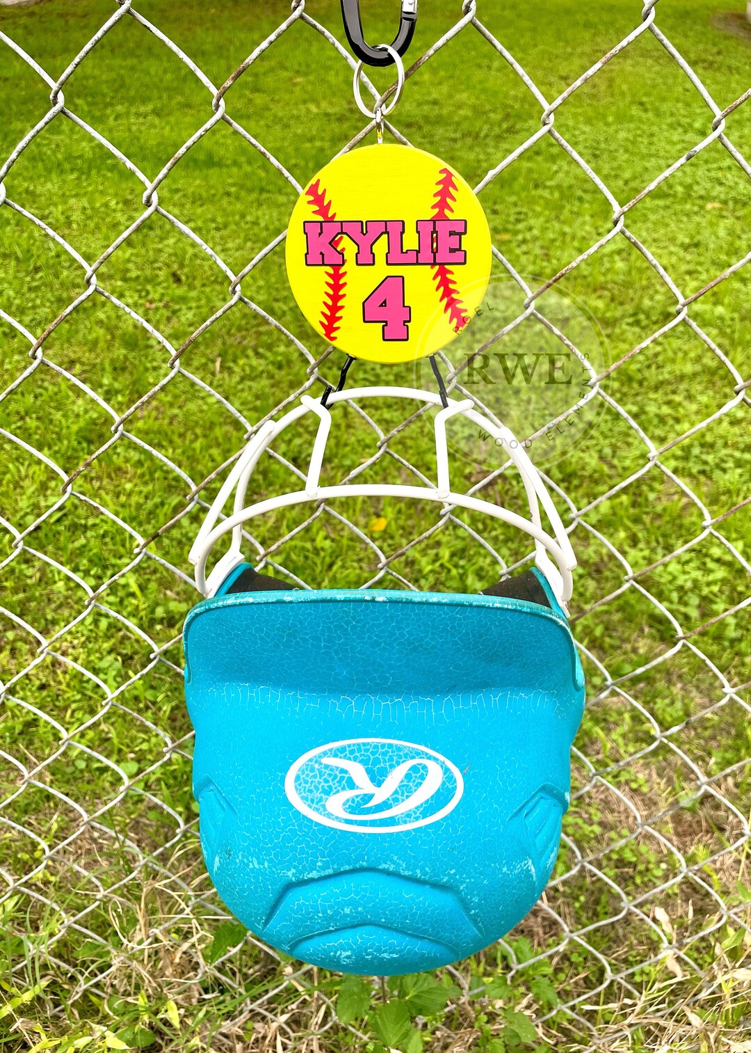 Softball Helmet Holder Softball Faceguard Holder Softball Etsy
