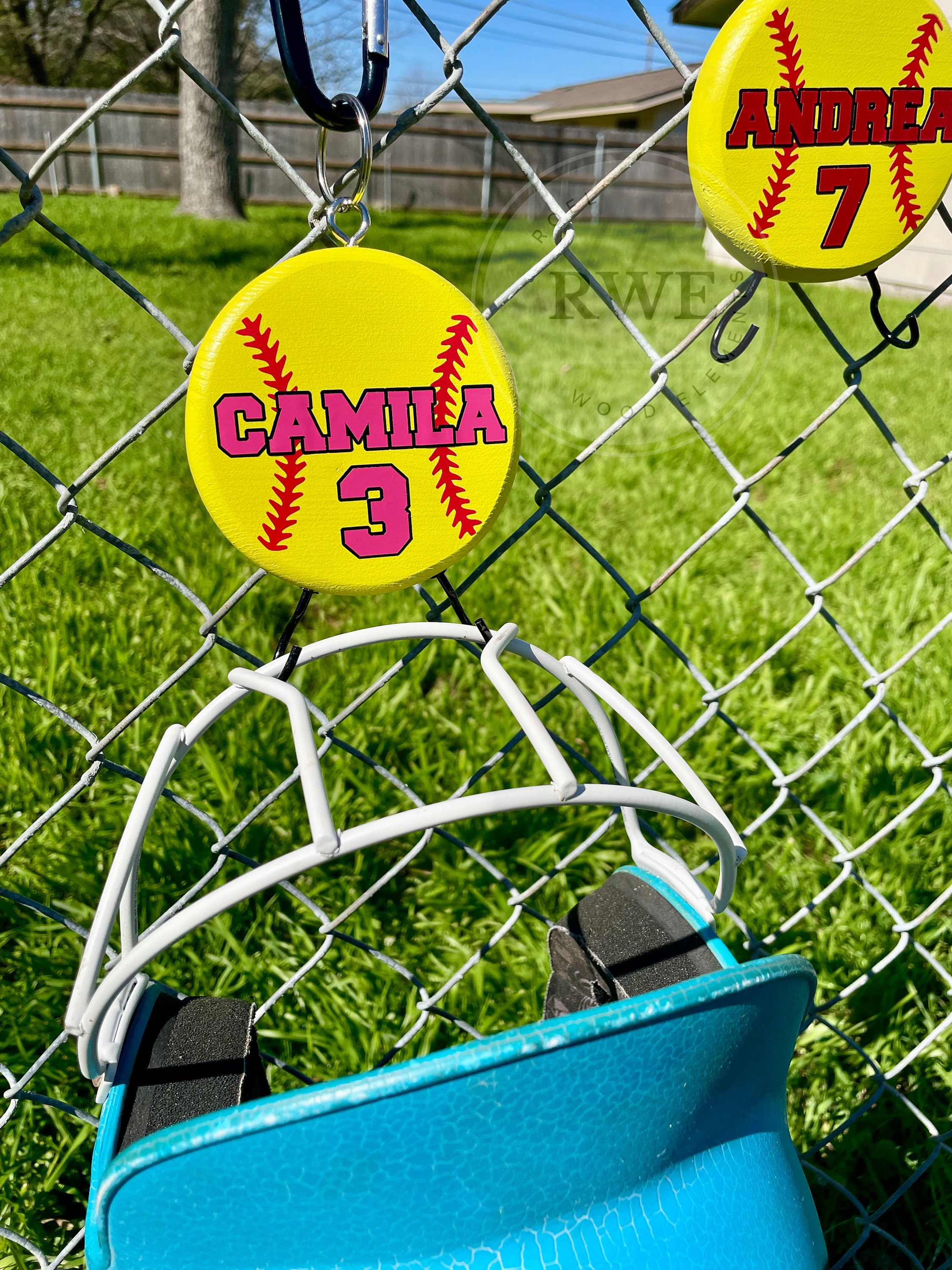 Softball Helmet Holder | Softball Faceguard Holder | Softball Hooks | Dugout Organizer | Helmet Hooks | Softball Gear | Softball Accessories
