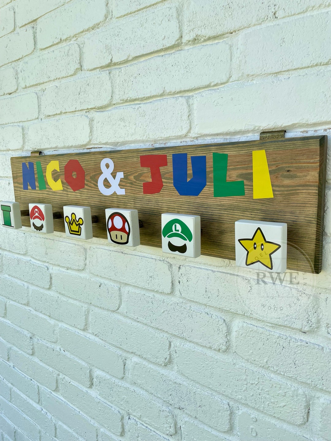 SUPER MARIO Wall Hooks Super Mario Bros Mario and Luigi Video Game