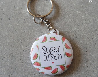 "SUPER school" keychain