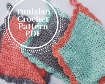 Felicity Wash Cloth Pattern- Tunisian Crochet Pattern- Crochet Pattern- Washcloth Pattern- Crochet Washcloth