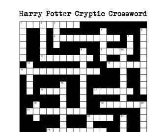 Téléchargement numérique de mots croisés cryptiques de Harry Potter