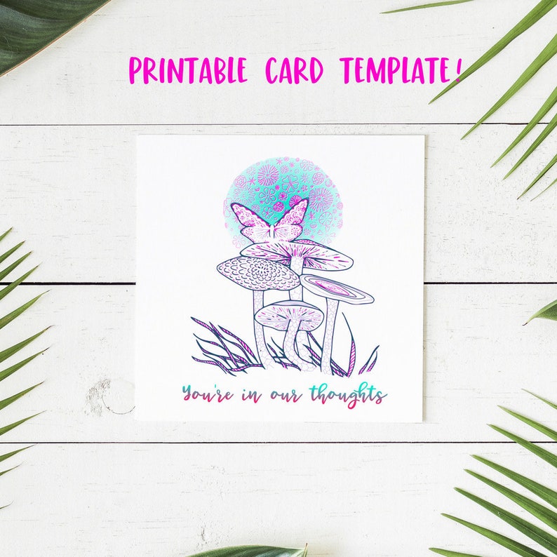 butterfly sympathy card featuring doodle illustration sorry card condolence card sorry card template