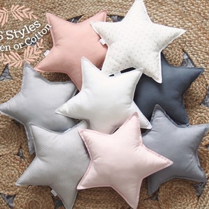 Coussin étoile, coussin en forme d'étoile, coussin étoile, oreiller bébé, coussins pour chambre d'enfant, décoration de chambre d'enfant étoile, coussins pour enfants, cadeau bébé, décoration de chambre d'enfants