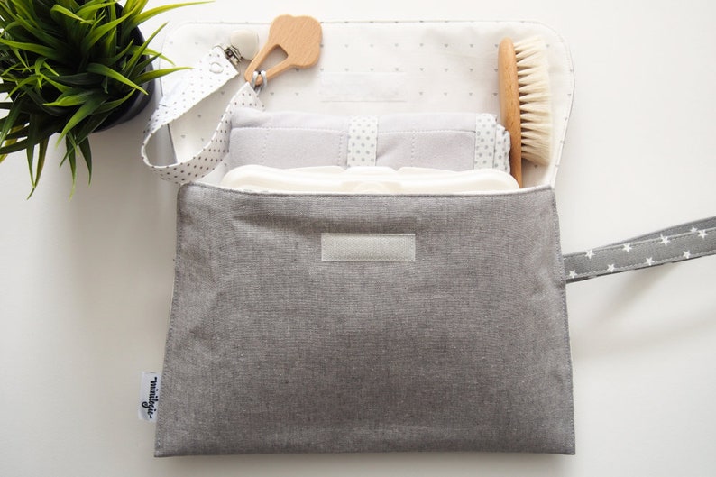 Linen Diaper Nappy Clutch Diaper Bag Organizer Pouches Etsy