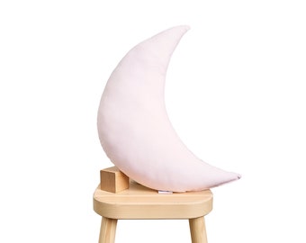 Light Pink Moon pillow, Moon Shaped Pillow, Moon cushion, baby pillow, Nursery Throw Pillows,Moon nursery decor,kids pillows,kids room decor