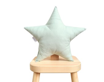 Agave Sage Green Star Pillow, Star Cushion, Neutral Nursery Pillows, Star nursery decor, kids pillows, kids bedroom decor,Boho Nursery Decor