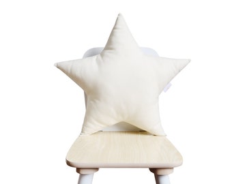 Ivory Star Pillow, Star cushion, Nursery Child Pillows, Star nursery decor, kids pillows, kids room decor Girl, Baby Girl Boy Nursery Decor