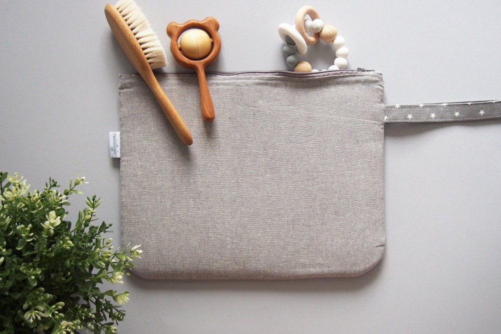 Linen Diaper Nappy Clutch Diaper Bag Organizer Pouches Etsy