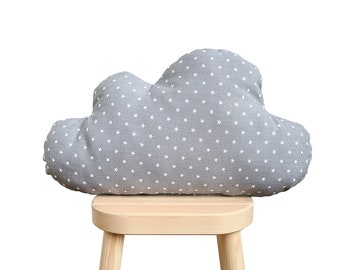 Oreiller nuage gris, coussin nuage, décoration de chambre d'enfant nuage gris, coussins pour enfants, coussin pour enfants, coussins pour chambre d'enfant, coussin déco pour chambre d'enfant