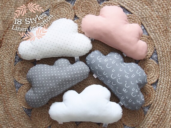 Almohada de nube rosa gris beige blanco cojin de nube almohadas de tiro de guarderia decoracion de guarderia de nubes almohada para ninos almohadas para ninos decoracion de habitacion para ninos