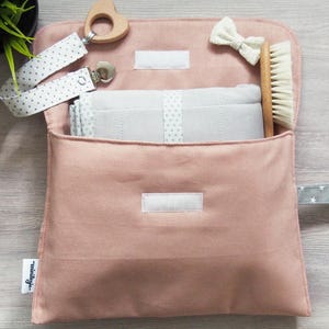 Pink Blush Diaper Clutch, Diaper Bag Organizer Pouches, Diaper & Wipes Case, Nappy Clutch, Cloth Diaper Bag, Small Baby Bag, Diaper Wallet