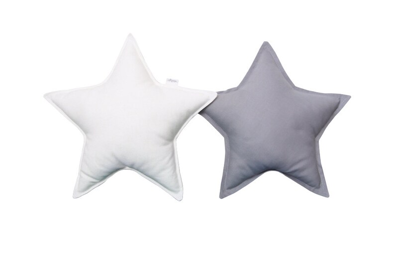 Star Pillow Set Gray Star Shaped Pillows Star Cushion Etsy
