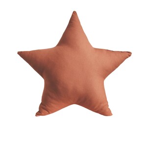 Burnt Orange Star Pillow, Terracotta Star Cushion, Star Shaped Nursery Pillows, Baby Pillow,kids pillow, Star Nursery Decor, Kids Room Decor