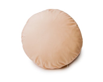 Modern Peach Round Decorative Pillow, Round Throw Pillow, Round Cushion,Round Pillow, Pastel Nursery, Round Floor Pillow,Girls Nursery Decor