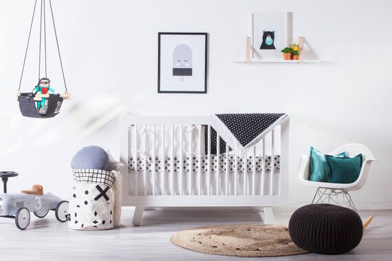 Modern crib sale skirt