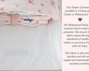 Linen Diaper Nappy Clutch, Diaper Bag Organizer Pouches, Diaper