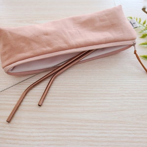 Linen Fabric Pouch, Toothbrush Pouch, Pencil Case, Zipper Bag Organizer, Cutlery Pouch, Cosmetic Bag, Utensil Case, Back to School