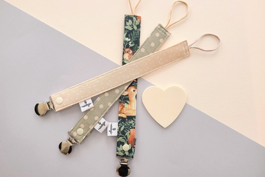 Pacifier Clip Pack of 3, Pacifier Holder Set, Pacifier Keeper Green